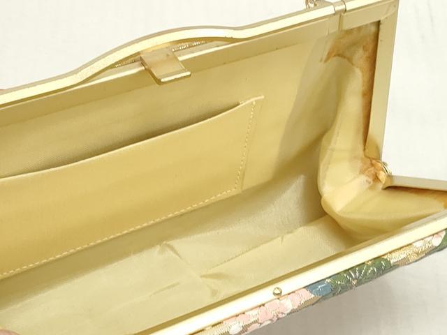 平和屋着物▼和装小物　和装バッグまとめて3点　ハンドバッグ　クラッチ　佐賀錦　御所車花文　箔散らし　金銀糸　逸品　DABJ2037xg