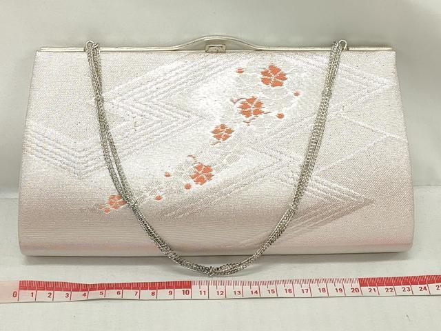 平和屋着物▼和装小物　和装バッグまとめて3点　ハンドバッグ　クラッチ　佐賀錦　飛鶴花松文　松皮菱花文　金銀糸　逸品　DABJ2039xg