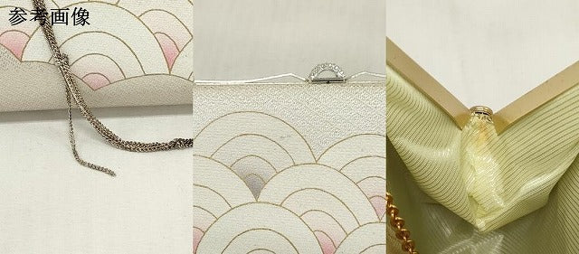 平和屋着物▼和装小物 和装バッグまとめて3点 ハンドバッグ クラッチ 佐賀錦 道長扇子文 青海波 小花柄 金銀糸 逸品 DABJ2040xg