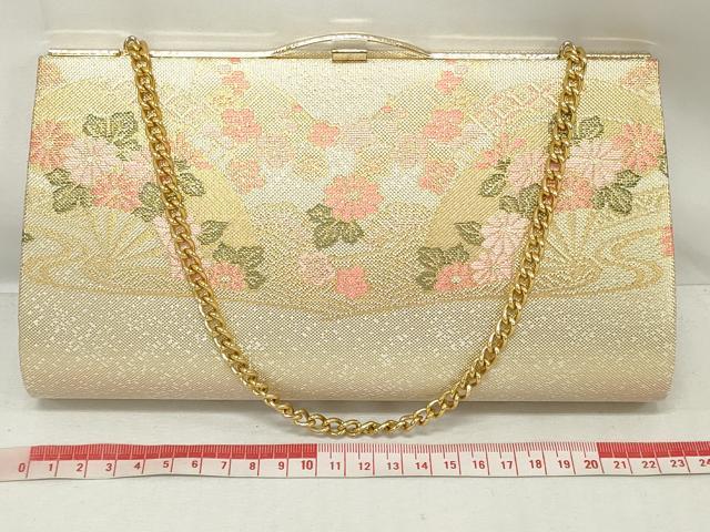 平和屋着物▼和装小物 和装バッグまとめて3点 ハンドバッグ クラッチ 佐賀錦 雪輪御所車草花文 吉祥流水扇面花文 金銀糸 逸品 DABJ2046xg