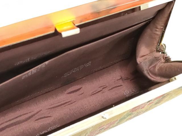 平和屋着物▼和装小物 和装バッグまとめて4点 ハンドバッグ クラッチ がま口 本場大島紬 龍郷柄 7マルキ 花菱文 草花文 逸品 DABJ2065xg