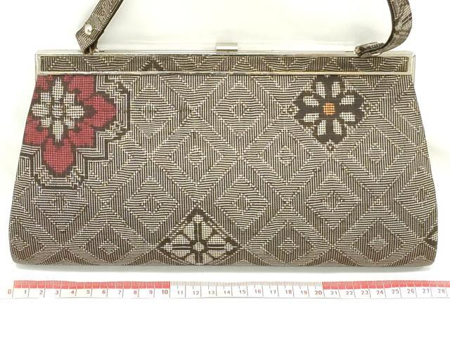 平和屋着物▼和装小物 和装バッグまとめて4点 ハンドバッグ クラッチ がま口 本場大島紬 龍郷柄 7マルキ 花菱文 草花文 逸品 DABJ2065xg