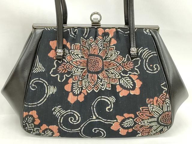平和屋着物▼和装小物　和装バッグまとめて3点　ハンドバッグ　クラッチ　花唐草文　草花間道　逸品　DABJ2068xg