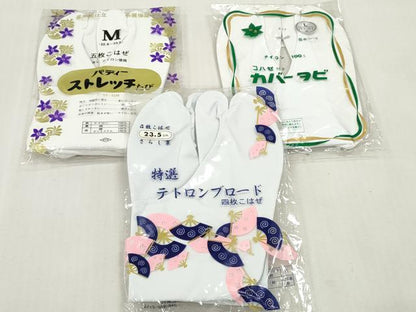 平和屋着物▼和装小物　足袋まとめて10点　白足袋　福助足袋　ストレッチ足袋　22.0cm〜24.5cm　逸品　未使用　DABJ2085xg