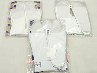 平和屋着物▼和装小物　足袋まとめて10点　白足袋　福助足袋　ストレッチ足袋　22.0cm〜24.5cm　逸品　未使用　DABJ2085xg