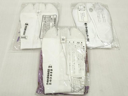 平和屋着物▼和装小物　足袋まとめて10点　白足袋　福助足袋　ストレッチ足袋　22.0cm〜24.5cm　逸品　未使用　DABJ2085xg
