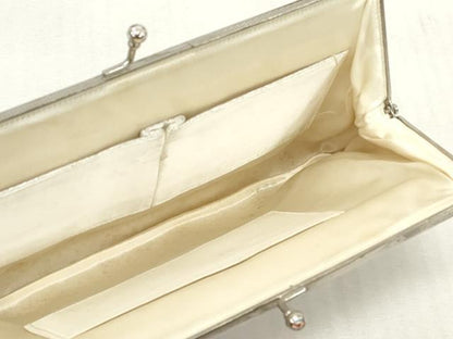 平和屋着物▼和装小物　和装ビーズバッグまとめて3点　総ビーズ　花　白　逸品　DABJ2095xg