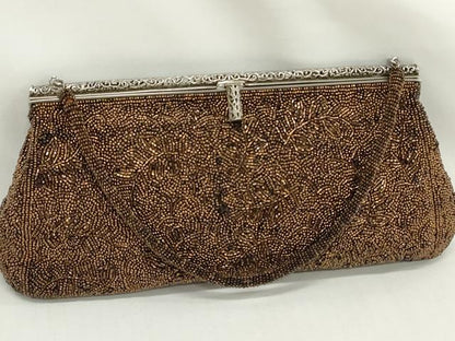平和屋着物▼和装小物　和装ビーズバッグまとめて3点　総ビーズ　花　白　逸品　DABJ2095xg
