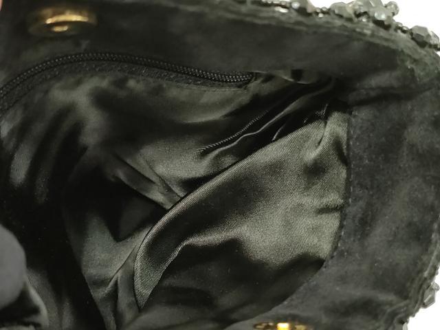 平和屋着物▼和装小物　和装ビーズバッグまとめて3点　総ビーズ　メタルメッシュ　黒色　逸品　DABJ2097xg