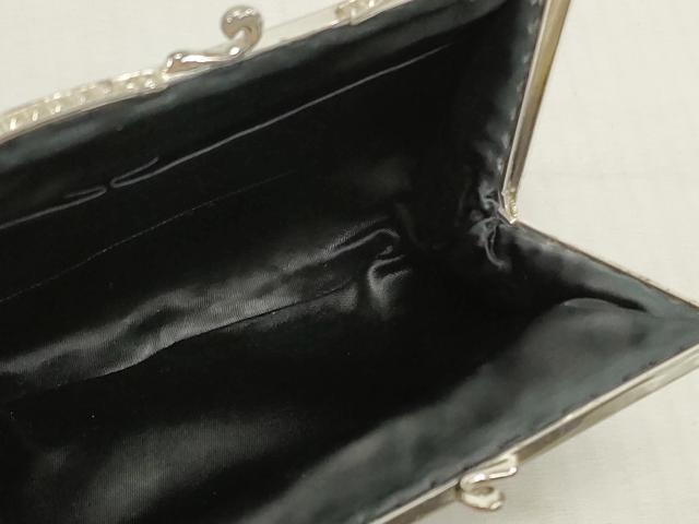 平和屋着物▼和装小物　和装ビーズバッグまとめて3点　総ビーズ　花　白色　黒色　逸品　DABJ2098xg