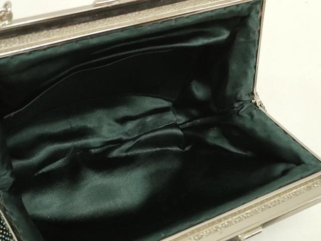 平和屋着物▼和装小物　和装ビーズバッグまとめて3点　総ビーズ　草花文　白色　逸品　DABJ2109xg