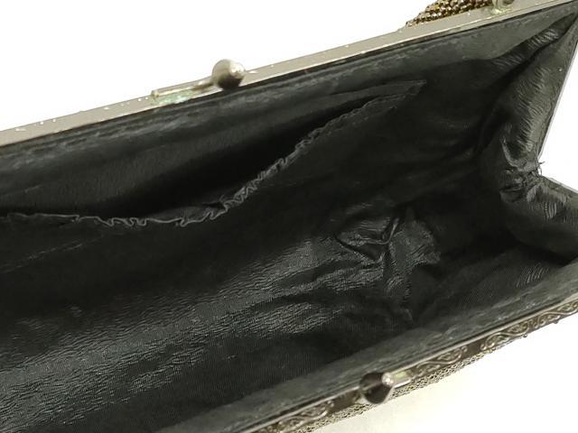 平和屋着物▼和装小物　和装ビーズバッグまとめて3点　総ビーズ　青海波文　白色　逸品　DABJ2122xg