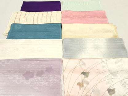 平和屋着物＊夏物　和装小物　帯揚げ10枚セット　丹後ちりめん　正絹　逸品　DABJ2135xg