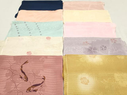 平和屋着物＊夏物　和装小物　帯揚げ10枚セット　正絹　逸品　DABJ2137xg