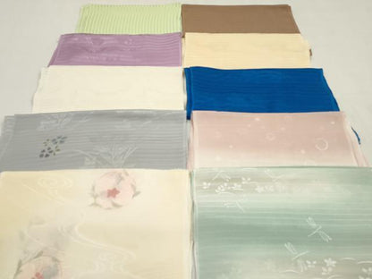 平和屋着物＊夏物　和装小物　帯揚げ10枚セット　正絹　逸品　DABJ2138xg