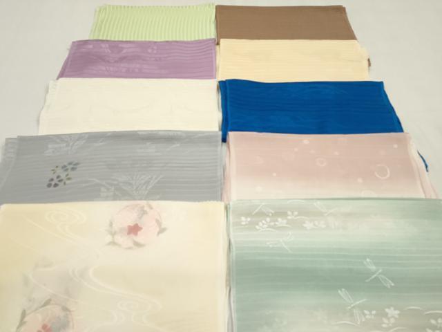 平和屋着物＊夏物　和装小物　帯揚げ10枚セット　正絹　逸品　DABJ2138xg