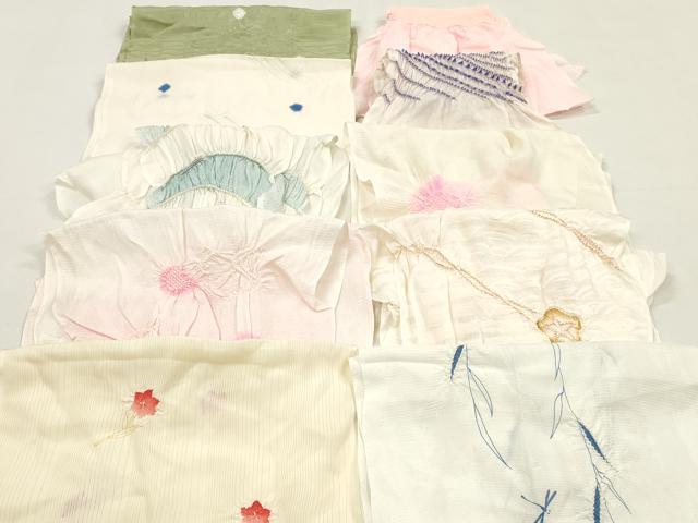 平和屋着物＊夏物　和装小物　帯揚げ10枚　部分絞り　柄絞り　全て正絹　逸品　DABJ2140xg
