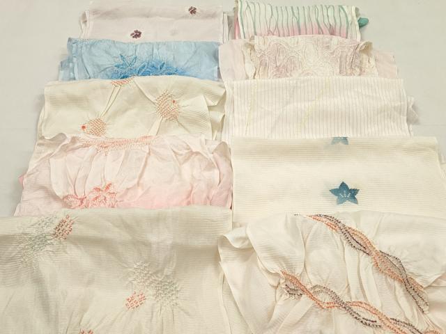平和屋着物＊夏物　和装小物　帯揚げ10枚　部分絞り　柄絞り　全て正絹　逸品　DABJ2141xg