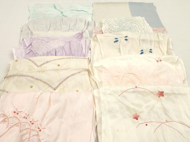 平和屋着物＊夏物　和装小物　帯揚げ10枚　部分絞り　柄絞り　全て正絹　逸品　DABJ2142xg