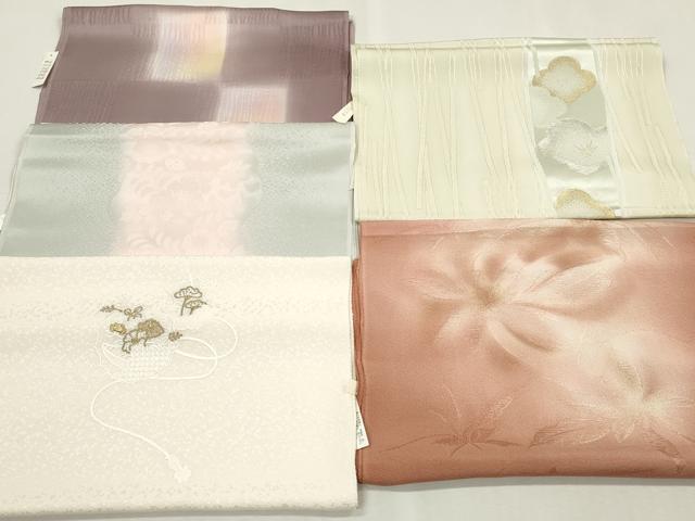 平和屋着物★和装小物　帯揚げ5枚セット　正絹　全て丹後ちりめん　逸品　未使用　DABJ2159xg
