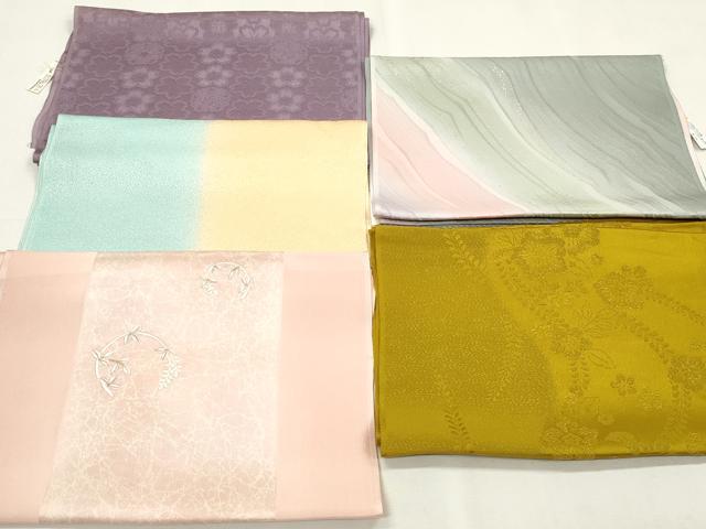 平和屋着物★和装小物　帯揚げ5枚セット　正絹　全て丹後ちりめん　逸品　未使用　DABJ2160xg