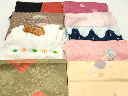 平和屋着物●和装小物　帯揚げ　10枚セット　柄絞り　逸品　DABJ2207xg