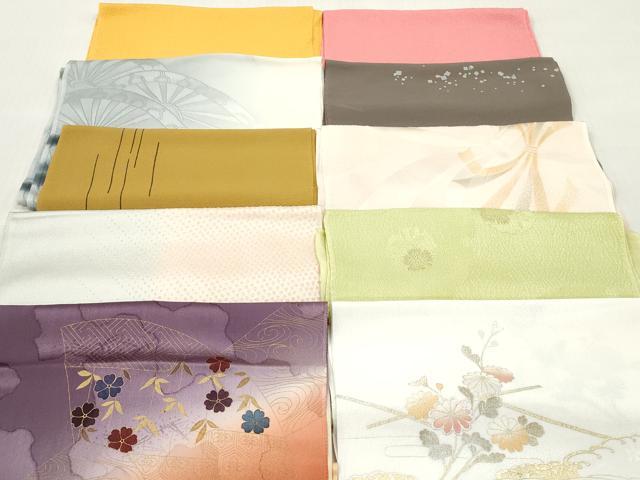 平和屋着物★和装小物　帯揚げ10枚セット　丹後ちりめん　正絹　逸品　DABJ2227xg