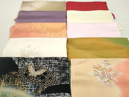 平和屋着物★和装小物 帯揚げ10枚セット 丹後ちりめん 正絹 逸品 DABJ2248xg