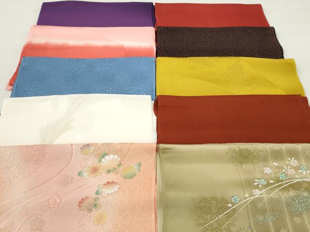 平和屋着物★和装小物 帯揚げ10枚セット 丹後ちりめん 正絹 逸品 DABJ2253xg