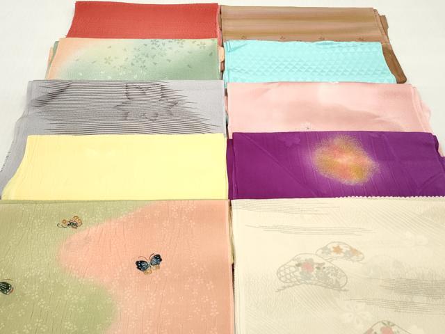 平和屋着物★和装小物　帯揚げ10枚セット　丹後ちりめん　正絹　逸品　DABJ2265xg