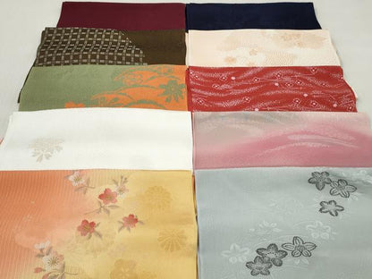 平和屋着物★和装小物　帯揚げ10枚セット　丹後ちりめん　正絹　逸品　DABJ2267xg
