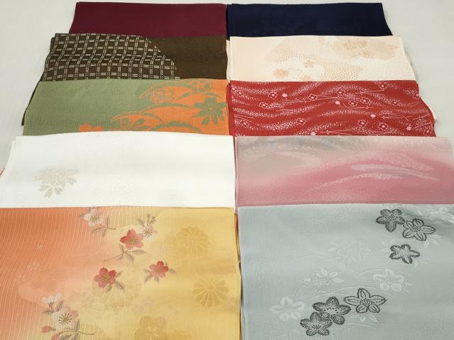 平和屋着物★和装小物　帯揚げ10枚セット　丹後ちりめん　正絹　逸品　DABJ2267xg