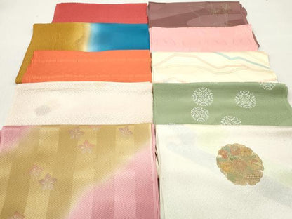 平和屋着物★和装小物　帯揚げ10枚セット　丹後ちりめん　正絹　逸品　DABJ2271xg