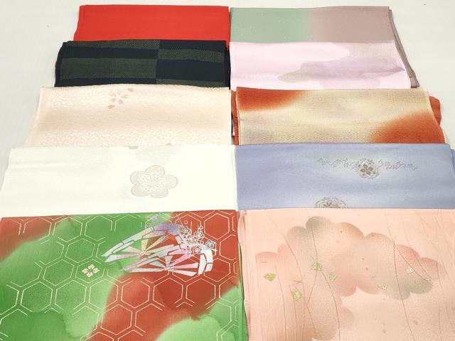 平和屋着物★和装小物　帯揚げ10枚セット　丹後ちりめん　正絹　逸品　DABJ2272xg