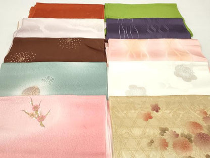 平和屋着物★和装小物　帯揚げ10枚セット　丹後ちりめん　正絹　逸品　DABJ2283xg