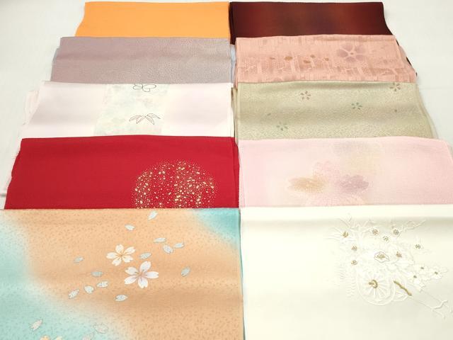 平和屋着物★和装小物　帯揚げ10枚セット　丹後ちりめん　正絹　逸品　DABJ2290xg