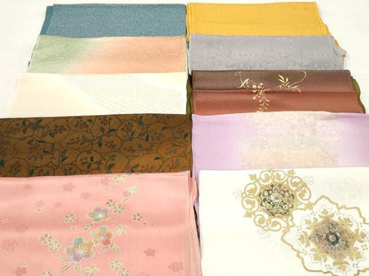 平和屋着物★和装小物　帯揚げ10枚セット　丹後ちりめん　正絹　逸品　DABJ2296xg