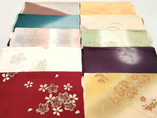 平和屋着物★和装小物 帯揚げ10枚セット 丹後ちりめん 正絹 逸品 DABJ2300xg