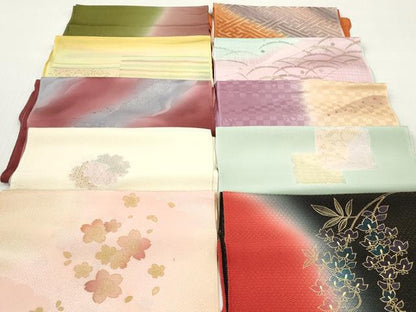 平和屋着物★和装小物 帯揚げ10枚セット 丹後ちりめん 正絹 逸品 DABJ2301xg