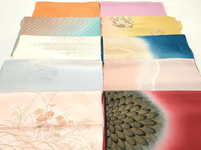 平和屋着物★和装小物　帯揚げ10枚セット　丹後ちりめん　正絹　逸品　DABJ2304xg
