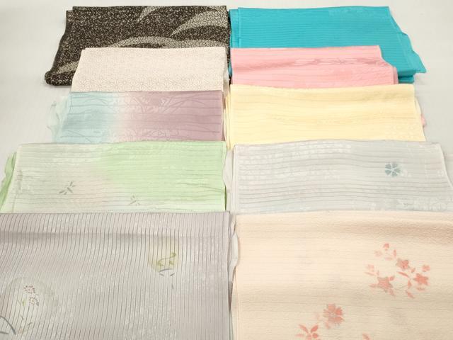 平和屋着物＊夏物　和装小物　帯揚げ10枚セット　正絹　逸品　DABJ2343xg