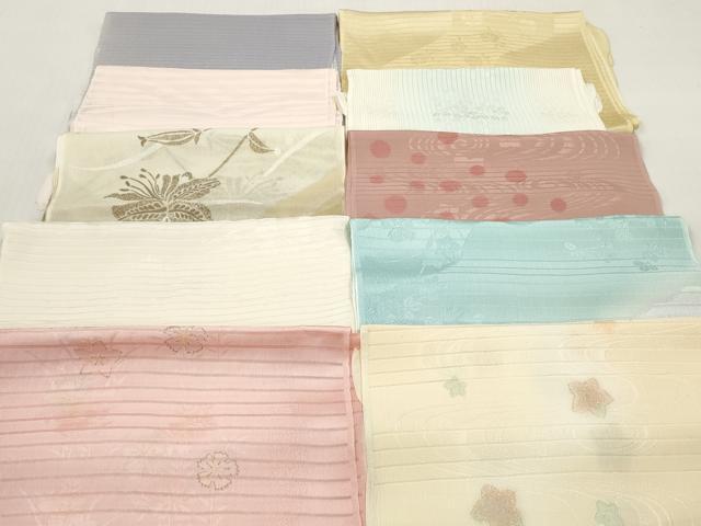 平和屋着物＊夏物　和装小物　帯揚げ10枚セット　正絹　逸品　DABJ2348xg