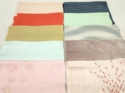 平和屋着物＊夏物　和装小物　帯揚げ10枚セット　正絹　逸品　DABJ2352xg