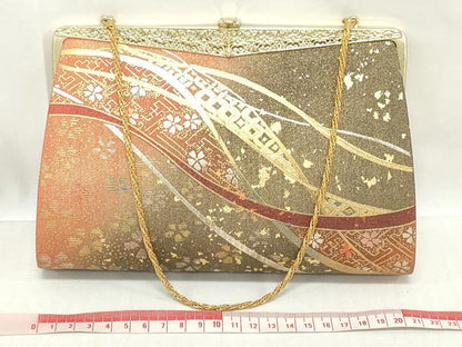 平和屋着物▼和装小物 和装バッグまとめて3点 ハンドバッグ クラッチ 佐賀錦 舞桜文 地紙重ね草花文 流水文 金銀糸 逸品 DABJ2360xg