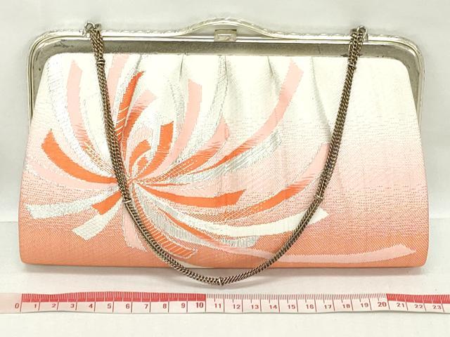 平和屋着物▼和装小物 和装バッグまとめて3点 ハンドバッグ クラッチ 佐賀錦 人物風景文 束ね熨斗文 霞文 金銀糸 逸品 DABJ2362xg