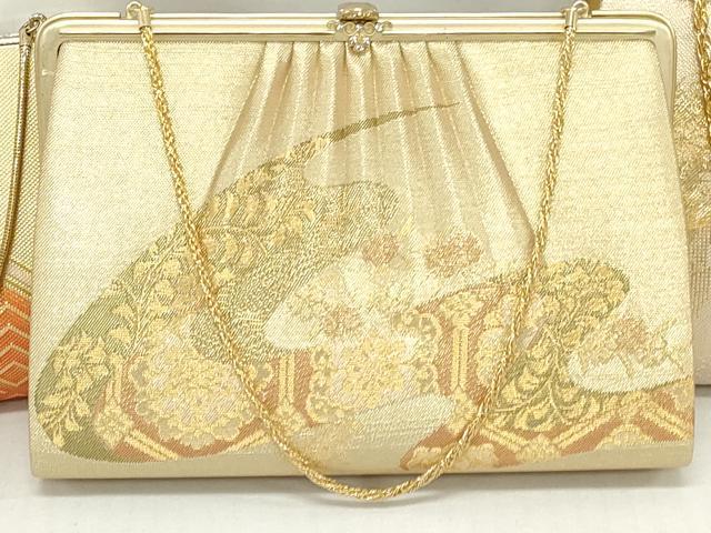 平和屋着物▼和装小物　和装バッグまとめて3点　ハンドバッグ　クラッチ　佐賀錦　正倉院花文　道長花文　金糸　逸品　DABJ2364xg