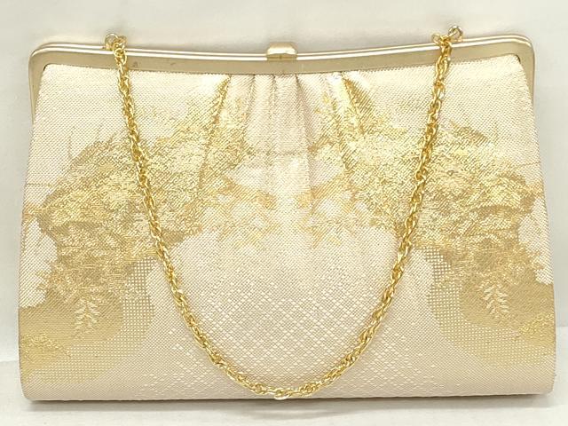 平和屋着物▼和装小物　和装バッグまとめて3点　ハンドバッグ　クラッチ　佐賀錦　正倉院花文　道長花文　金糸　逸品　DABJ2364xg