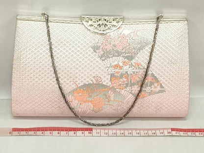 平和屋着物▼和装小物 和装バッグまとめて3点 ハンドバッグ クラッチ 佐賀錦 扇面花文 御所車花文 芝草文 金銀糸 逸品 DABJ2365xg