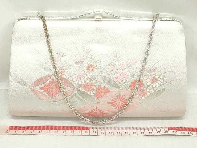 平和屋着物▼和装小物 和装バッグまとめて3点 ハンドバッグ クラッチ 佐賀錦 道長正倉院花文 七宝花文 松葉文 金銀糸 逸品 DABJ2367xg