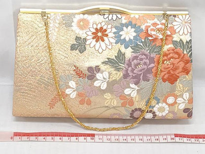 平和屋着物▼和装小物　和装バッグまとめて3点　ハンドバッグ　クラッチ　佐賀錦　草花文　流水文　金銀糸　逸品　DABJ2368xg